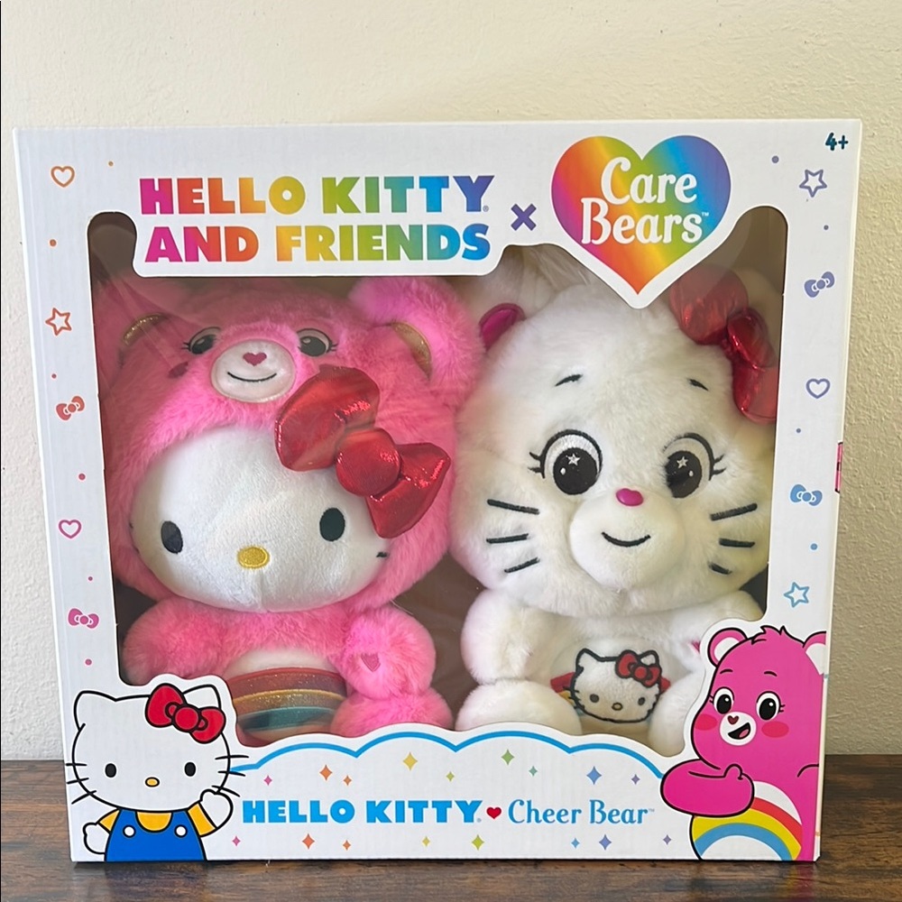 Hello Kitty and Friends Care Bears Cheer Bear Plush Set Collectible Gifting
